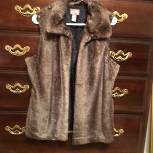 Chico’s faux fur vest